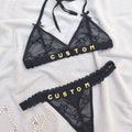 Customized Rhinestone Bralette and Panty Set